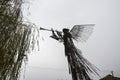 Trumpeting Angel at the memorial to the nuclear disaster in Chernobyl exclusion zone