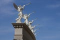 Trumpeting Angel Statues Seem to be making a Heavenly announcement Royalty Free Stock Photo