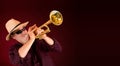 Trumpeting an Announcement Royalty Free Stock Photo