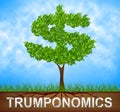 Trumponomics Or Trump Economics Usa Government Finance - 2d Illustration