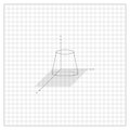 Truncated Cone With Base On Coordinate Grid