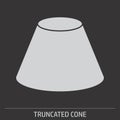 Truncated Cone icon Royalty Free Stock Photo