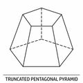 Truncated Pentagonal Pyramid outline icon