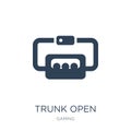 trunk open icon in trendy design style. trunk open icon isolated on white background. trunk open vector icon simple and modern Royalty Free Stock Photo