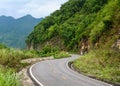 Truong Son mountain road in Hoa Binh, Vietnam Royalty Free Stock Photo