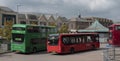Buses at Truro bus station in Cornwall UK