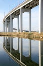 Trussed beam bridge over Mondego river