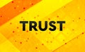 Trust abstract digital banner yellow background