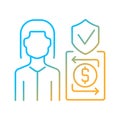 Trust assistant gradient linear vector icon Royalty Free Stock Photo