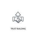 Trust building concept line icon. Simple