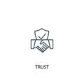 Trust concept line icon. Simple element