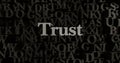 Trust - 3D rendered metallic typeset headline illustration