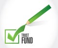 trust fund approval check mark sign concept