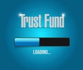 trust fund loading sign concept illustration
