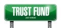 trust fund road sign concept illustration