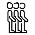 Trust group icon, outline style