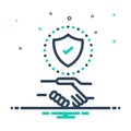 Mix icon for Trust, keep faith and hand shake Royalty Free Stock Photo