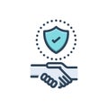 Color illustration icon for Trust, keep faith and hand shake Royalty Free Stock Photo