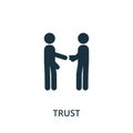 Trust icon from reputation management collection. Simple line element Trust symbol for templates, web design and infographics Royalty Free Stock Photo