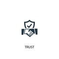 Trust icon. Simple element illustration