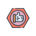 Color illustration icon for Trust, believe and confidence