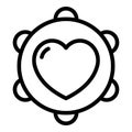 Trust love musical instrument icon, outline style