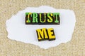 Trust me believe faith hope love follow Royalty Free Stock Photo