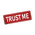 Trust me dirty rusty metal icon plate sign Royalty Free Stock Photo