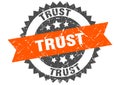 trust round grunge stamp. trust