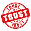 Trust rubber vector stamp