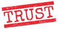 TRUST text on red lines stamp sign