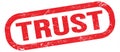 TRUST, text on red rectangle stamp sign