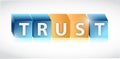 Trust us cubes illustration design