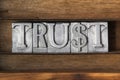 Trust word tray Royalty Free Stock Photo