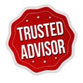 Trusted advisor label or sticker Royalty Free Stock Photo