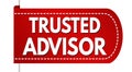 Trusted advisor label or sticker Royalty Free Stock Photo