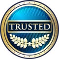 Trusted Blue And Gold Product Label