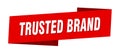 trusted brand banner template. trusted brand ribbon label.