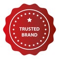 trusted brand stamp on white