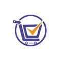 Trusted choice shopping cart logo icon design.