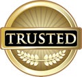 Trusted Golden Product Banner Label