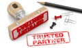 Trusted partner. The stamp and an imprint Royalty Free Stock Photo