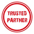 trusted partner stamp on white Royalty Free Stock Photo