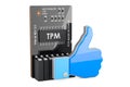 Trusted Platform Module, TPM with like icon, 3D rendering Royalty Free Stock Photo