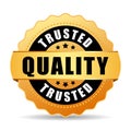 Trusted quality gold vector seal