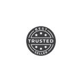 Trusted, recommended seller stamp. Vector logo icon template