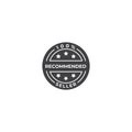 Trusted, recommended seller stamp. Vector logo icon template