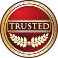 Trusted Red And Gold Product Label