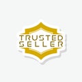 Trusted seller icon sticker isolated on white background Royalty Free Stock Photo