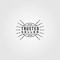 Trusted seller logo sunburst vector minimalist illustration design